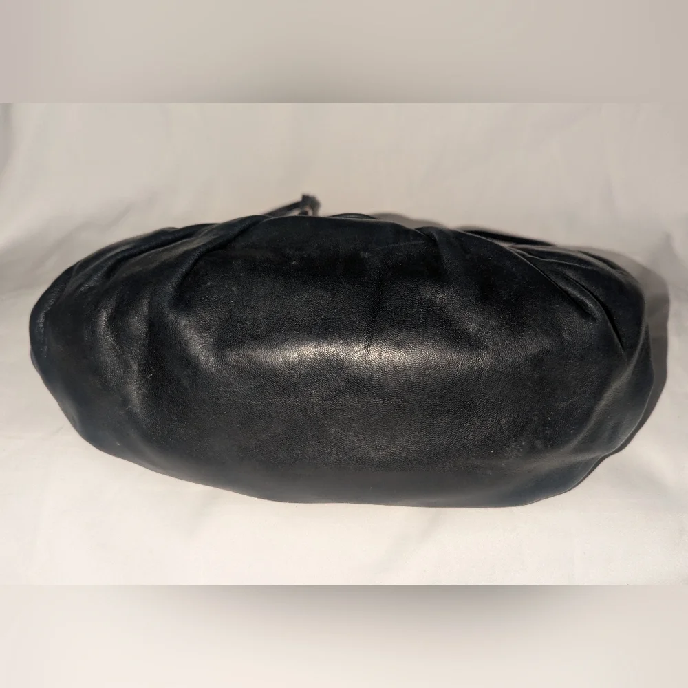 Vintage Fendi Black Woven Flap Clutch Shoulder Bag.